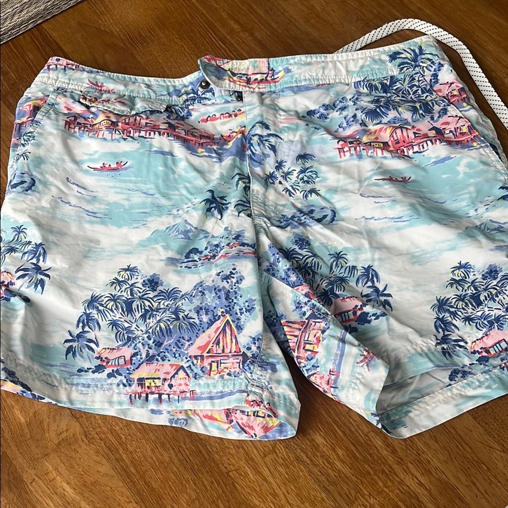 J.Crew Tropical Print Men's Swim Shorts Size 33